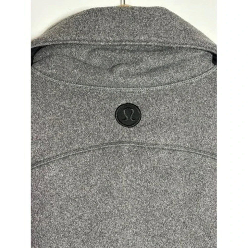 Lululemon Pullover Womens 4 Grey Retrospect 1/4 Zip Fleece Thumbholes Athletic‎